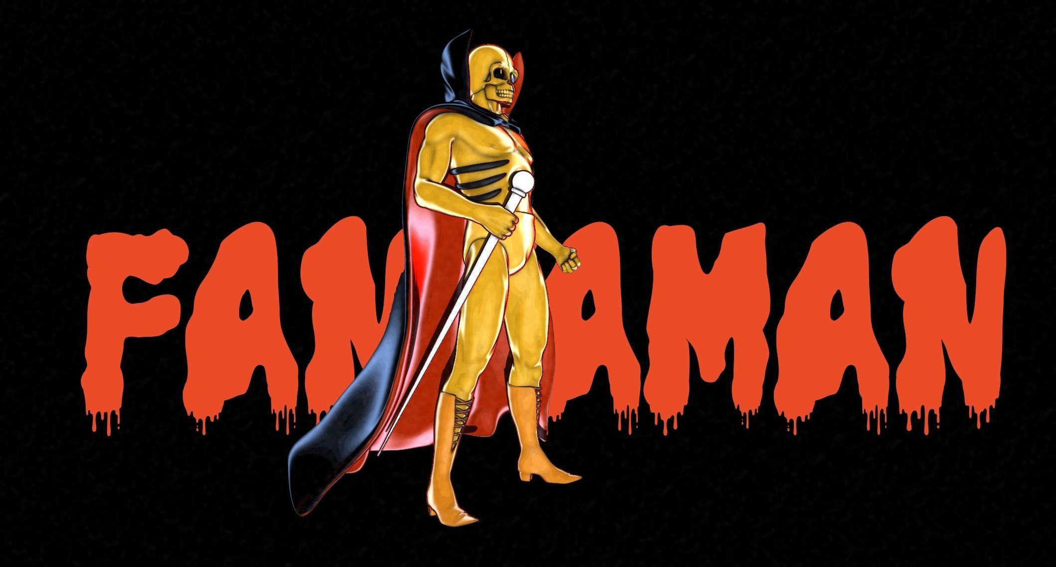 Fantaman Ogon Batto 3D print model_4