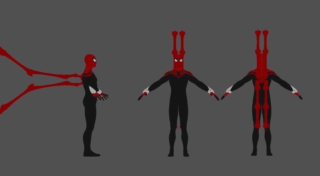 Superior Spider-Man Low-poly 3D model_2