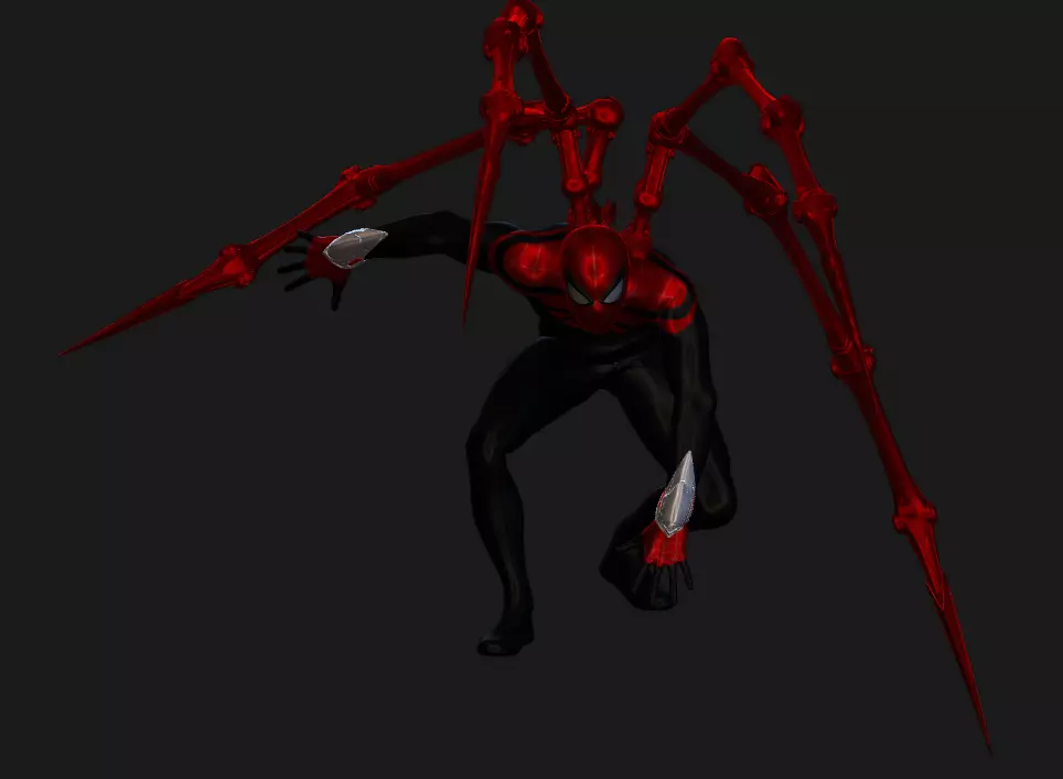 Superior Spider-Man Low-poly 3D model_0