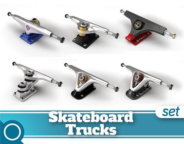 Skateboard Truck Collection CGTrader