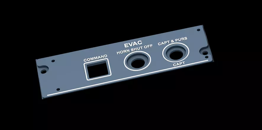 AIRBUS A320 OVERHEAD - EVAC PANEL 3D print model_0
