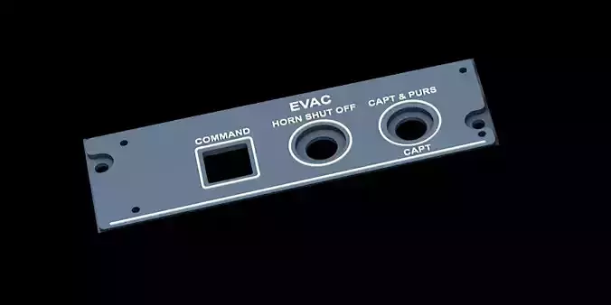 AIRBUS A320 OVERHEAD - EVAC PANEL 3D print model