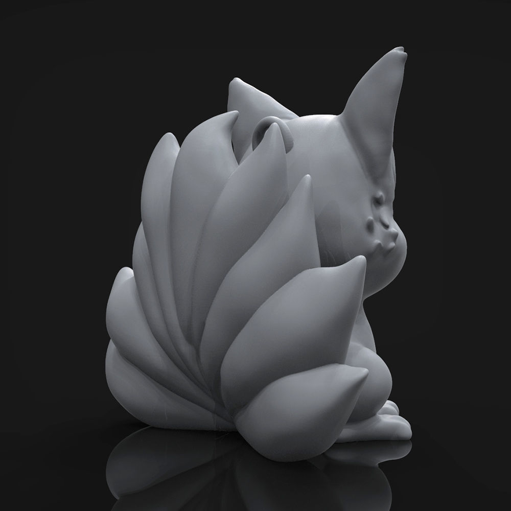 Kurama Bebe ADORNO Y LLAVERO 3D print model_4
