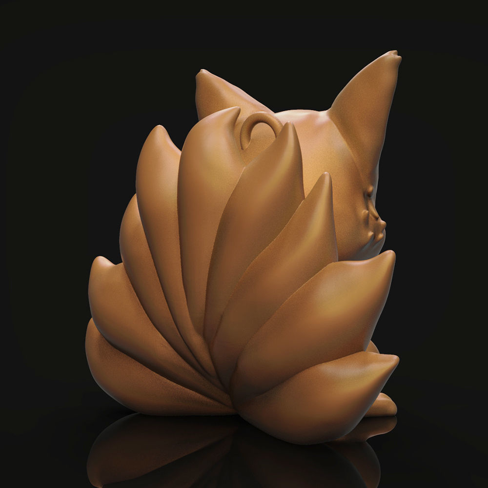 Kurama Bebe ADORNO Y LLAVERO 3D print model_3