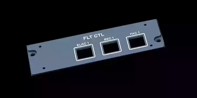 AIRBUS A320 OVERHEAD - FLTCTL LEFT PANEL 3D print model