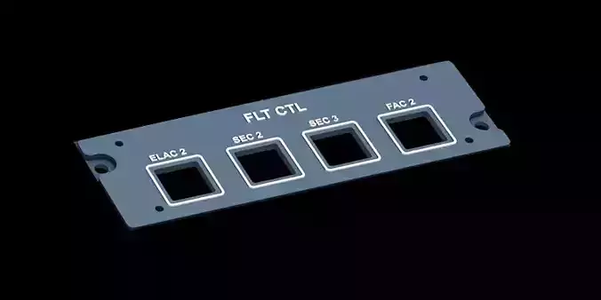 AIRBUS A320 OVERHEAD - FLTCTL RIGHT PANEL 3D print model