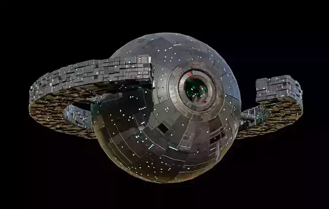 Space Station Sphere Mothership Low-poly 3D model