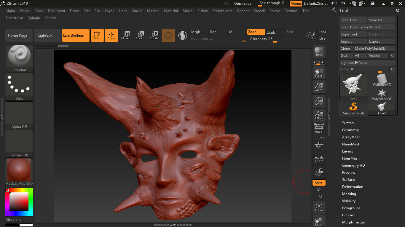 Devil Mask 2 3D print model_4