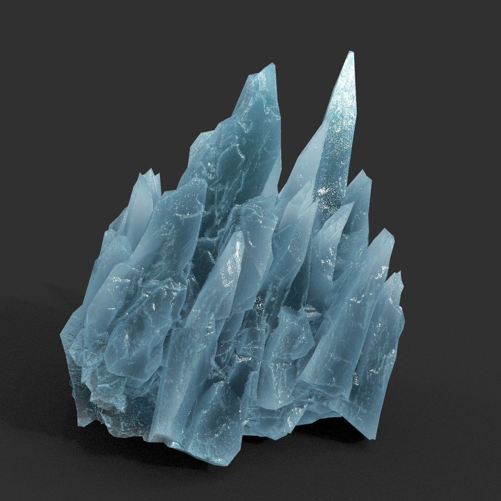 Scifi Spiky Ice 220616 - Ultra HD 16K Textures Low-poly 3D model_9