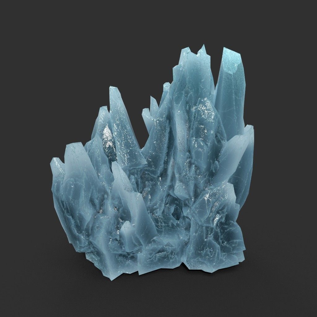 Scifi Spiky Ice 220616 - Ultra HD 16K Textures Low-poly 3D model_1