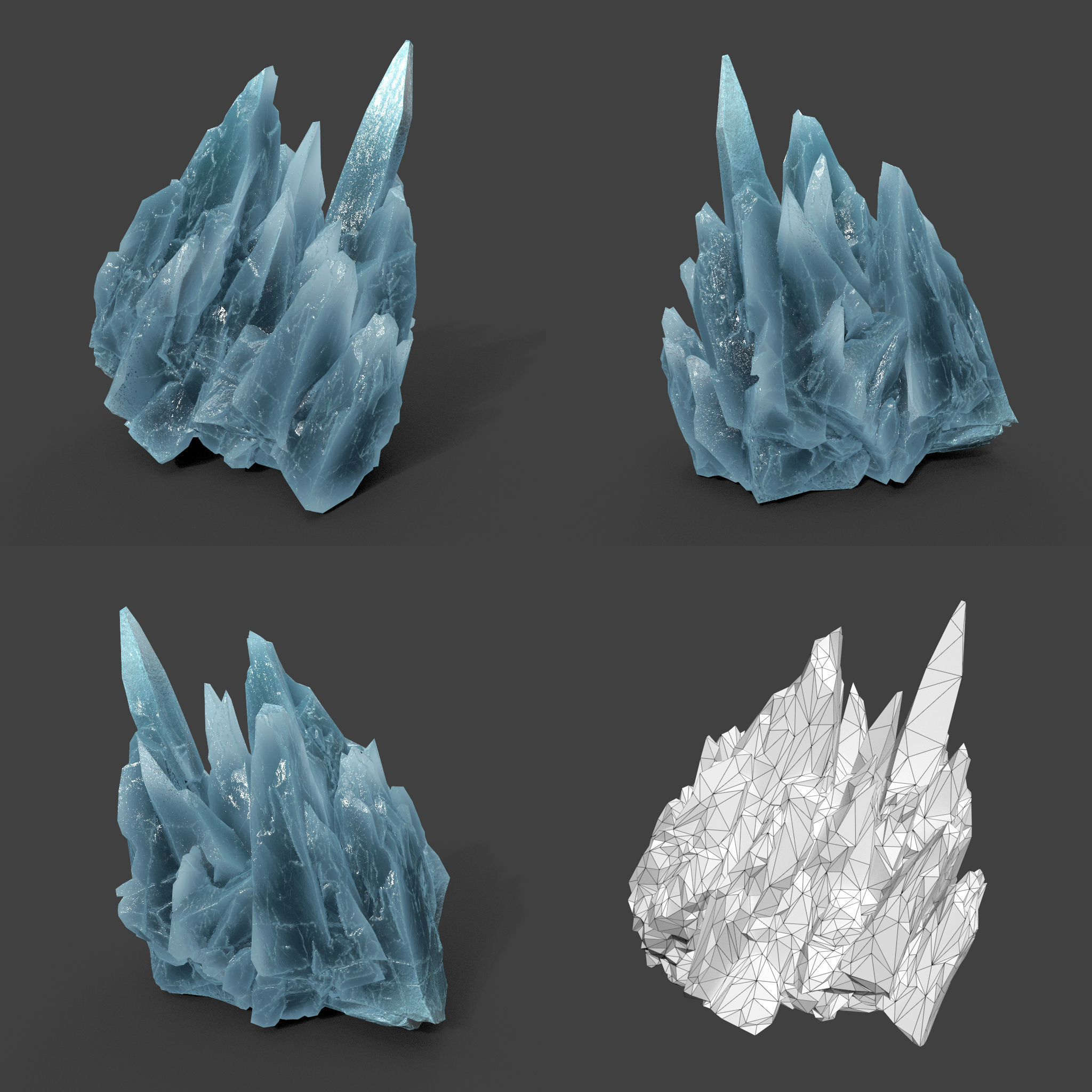 Scifi Spiky Ice 220616 - Ultra HD 16K Textures Low-poly 3D model_10