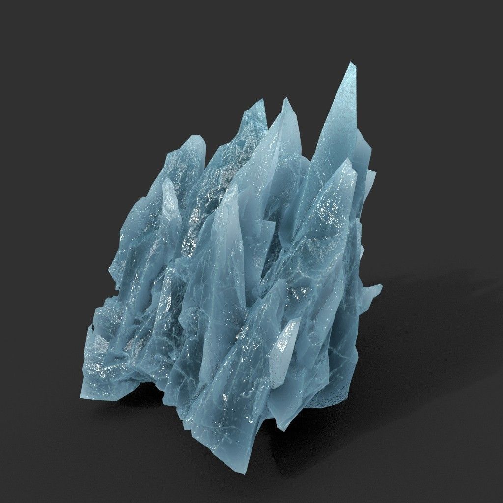 Scifi Spiky Ice 220616 - Ultra HD 16K Textures Low-poly 3D model_3
