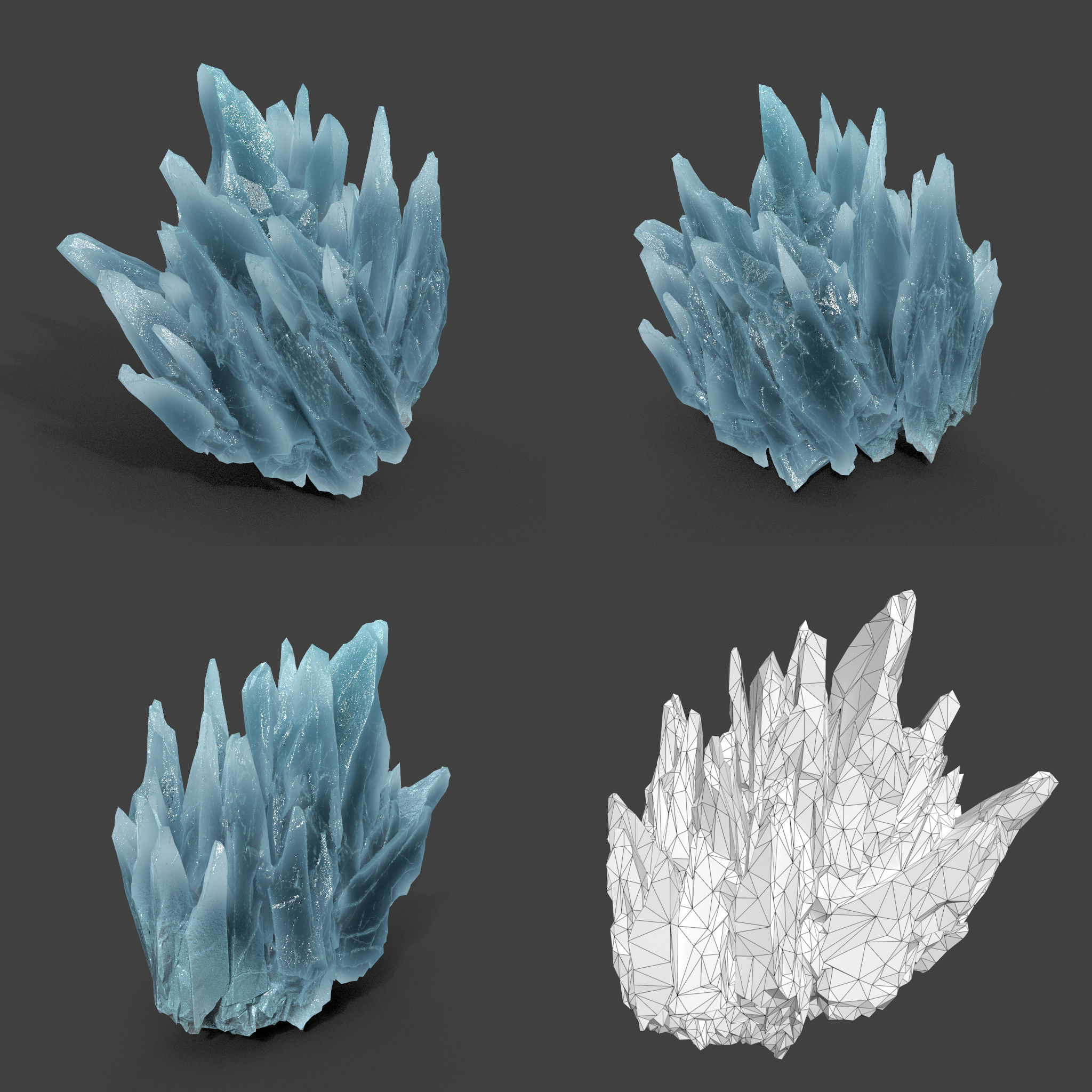 Scifi Spiky Ice 220616 - Ultra HD 16K Textures Low-poly 3D model_16