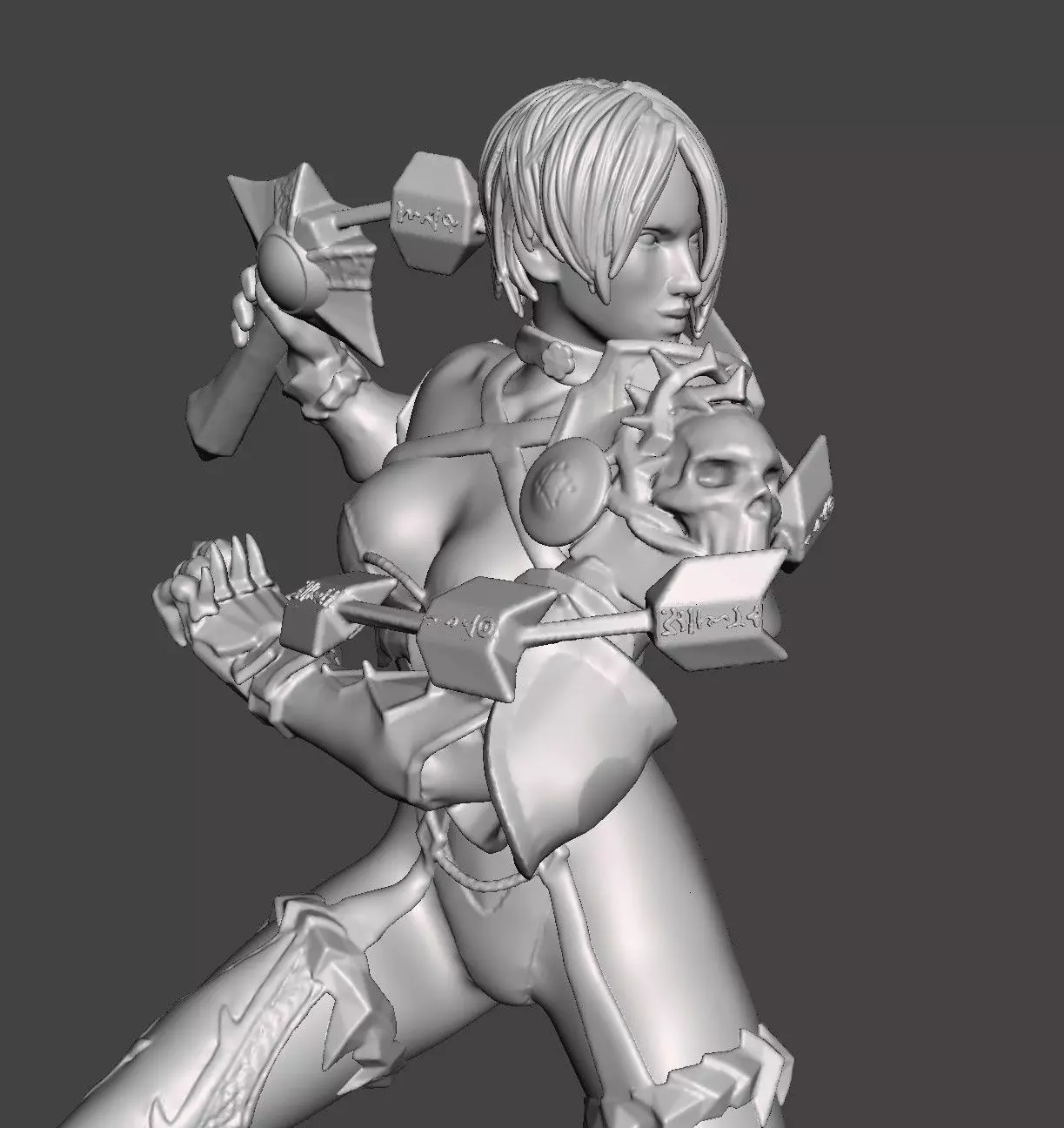 IVY VALENTINE - SOUL CALIBUR dynamic pose HIGH-poly STL 3D print model_0