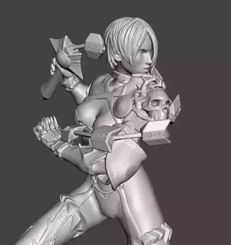 IVY VALENTINE - SOUL CALIBUR dynamic pose HIGH-poly STL