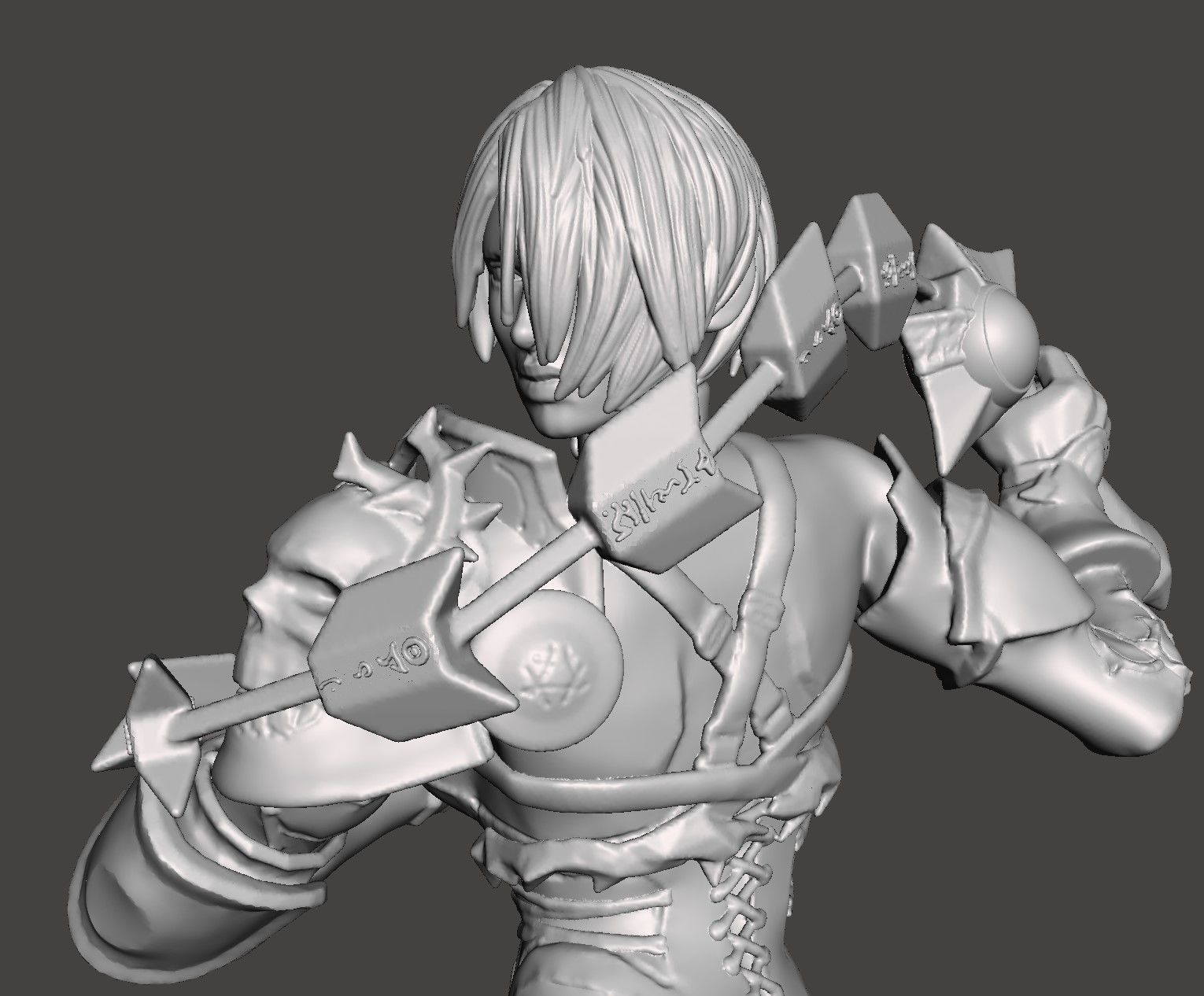 IVY VALENTINE - SOUL CALIBUR dynamic pose HIGH-poly STL 3D print model_11