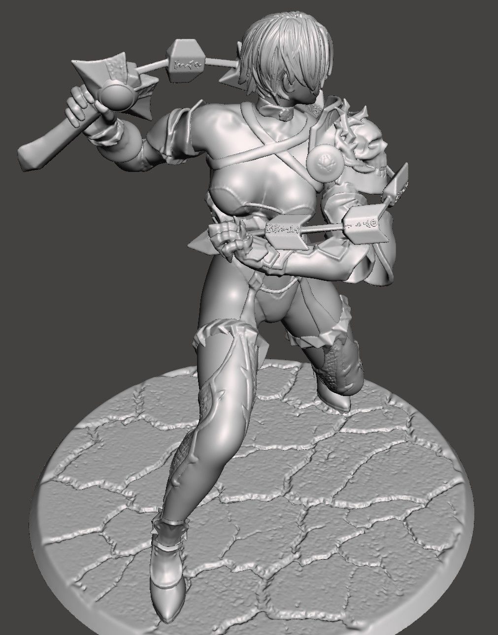 IVY VALENTINE - SOUL CALIBUR dynamic pose HIGH-poly STL 3D print model_18