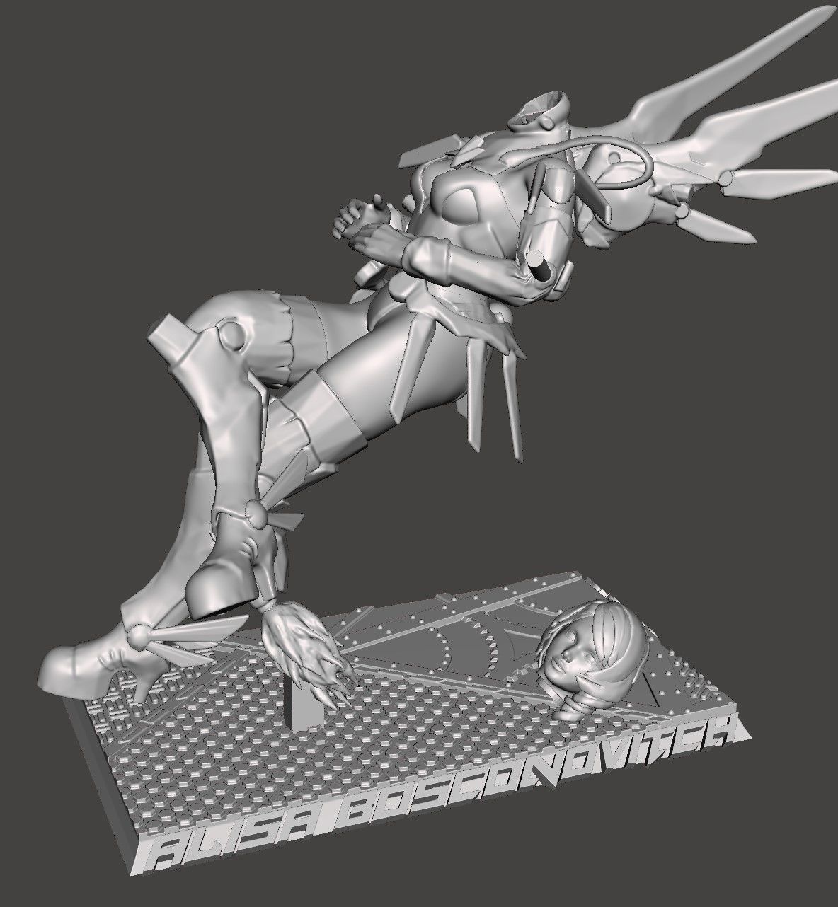 ALISA BOSCONOVITCH -TEKKEN 7 taunt  HI-Poly STL for 3D printing 3D print model_10