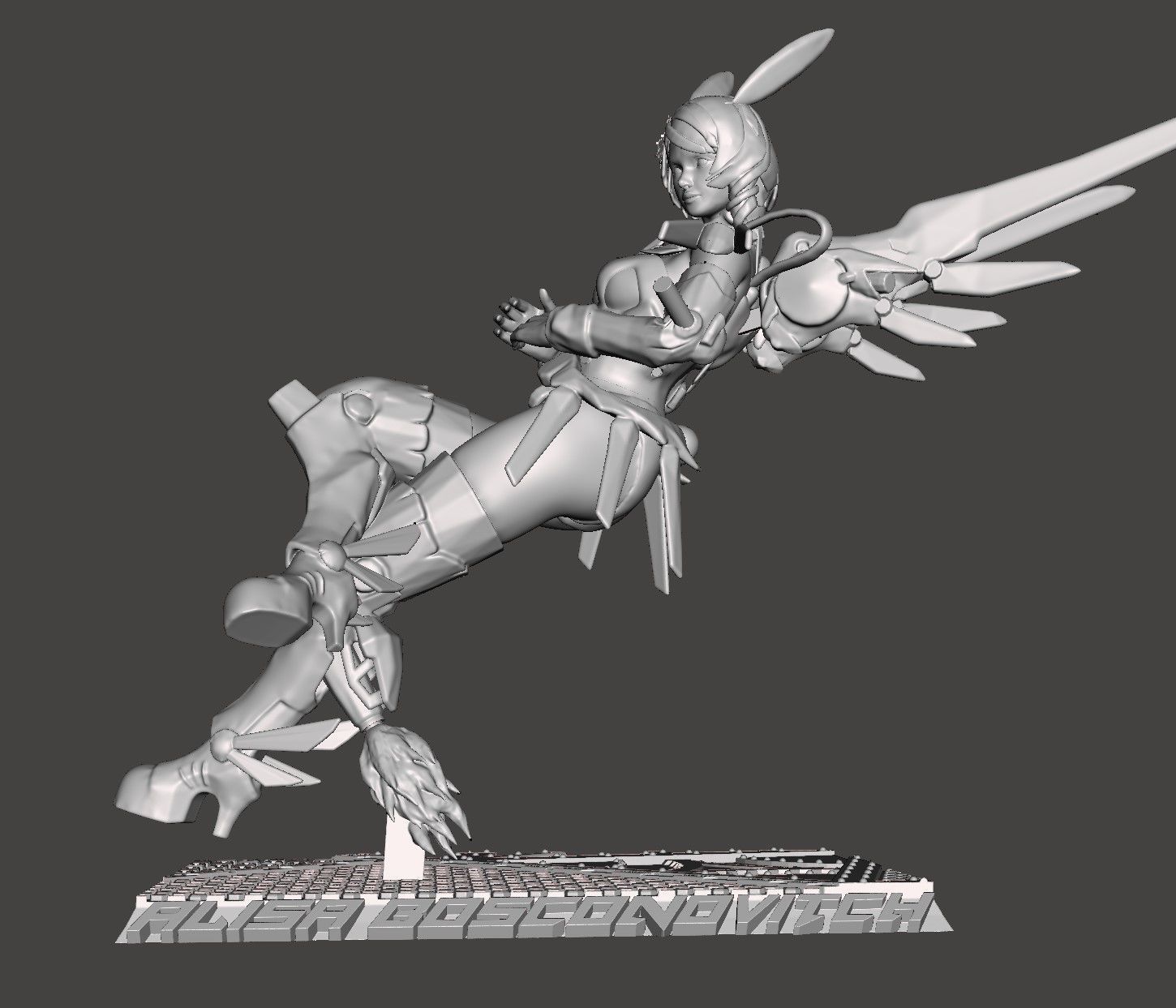 ALISA BOSCONOVITCH -TEKKEN 7 taunt  HI-Poly STL for 3D printing 3D print model_1