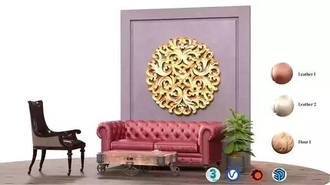 Classic Furniture design 3d modeling set 3D model