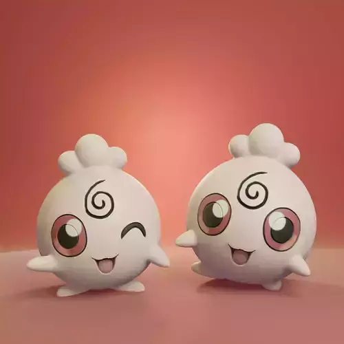 Pokemon - Igglybuff with 2 different poses