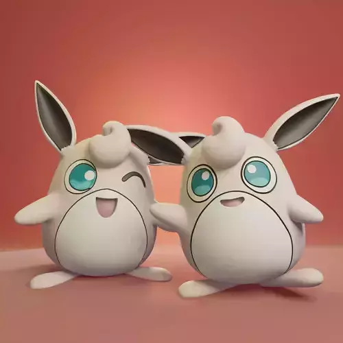Pokemon - Wigglytuff with 2 different poses