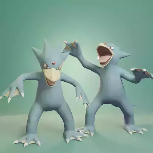 Pokemon - Golduck with 2 different poses