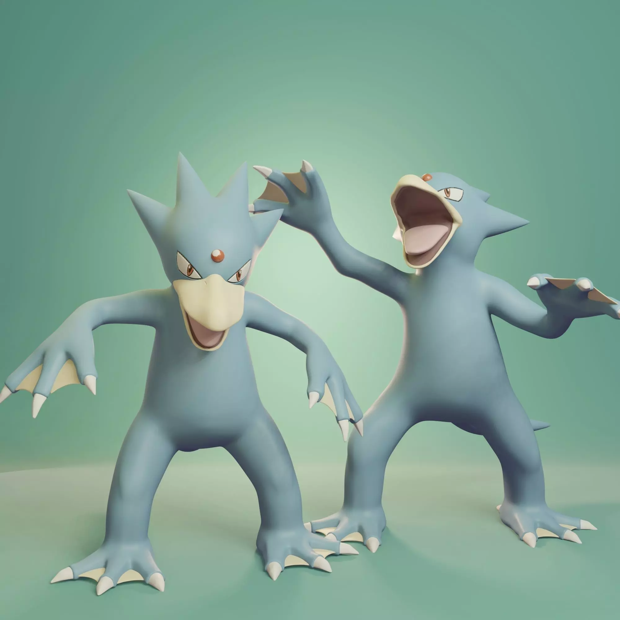 Pokemon - Golduck with 2 different poses 3D print model