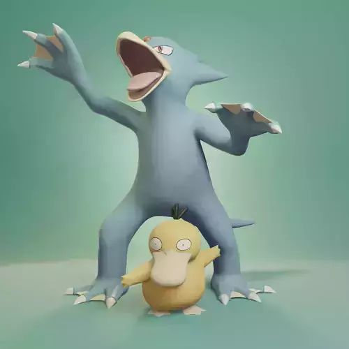 Pokemon - Psyduck and Golduck with 2 different poses each