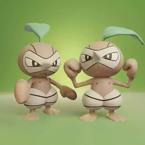 Pokemon - Nuzleaf with 2 different poses