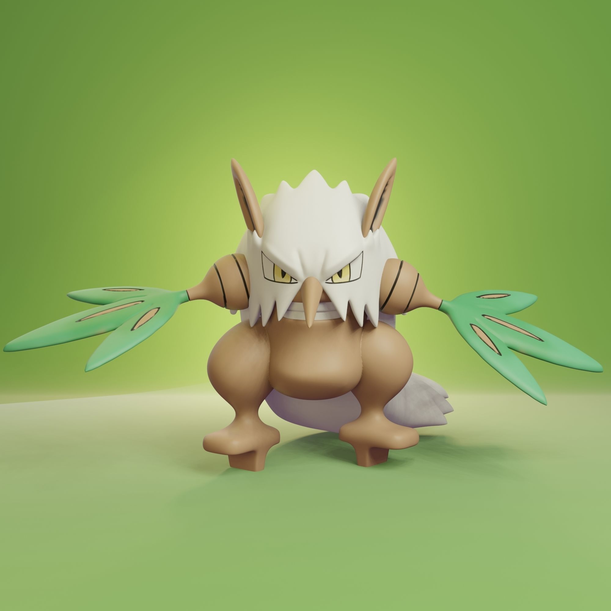 Pokemon - Seedot Nuzleaf and Shiftry with 2 poses each 3D print model_19