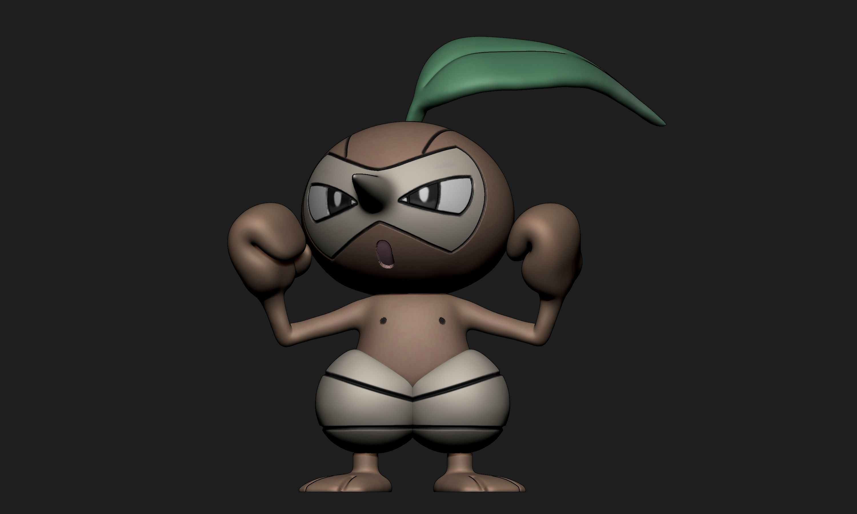 Pokemon - Seedot Nuzleaf and Shiftry with 2 poses each 3D print model_15