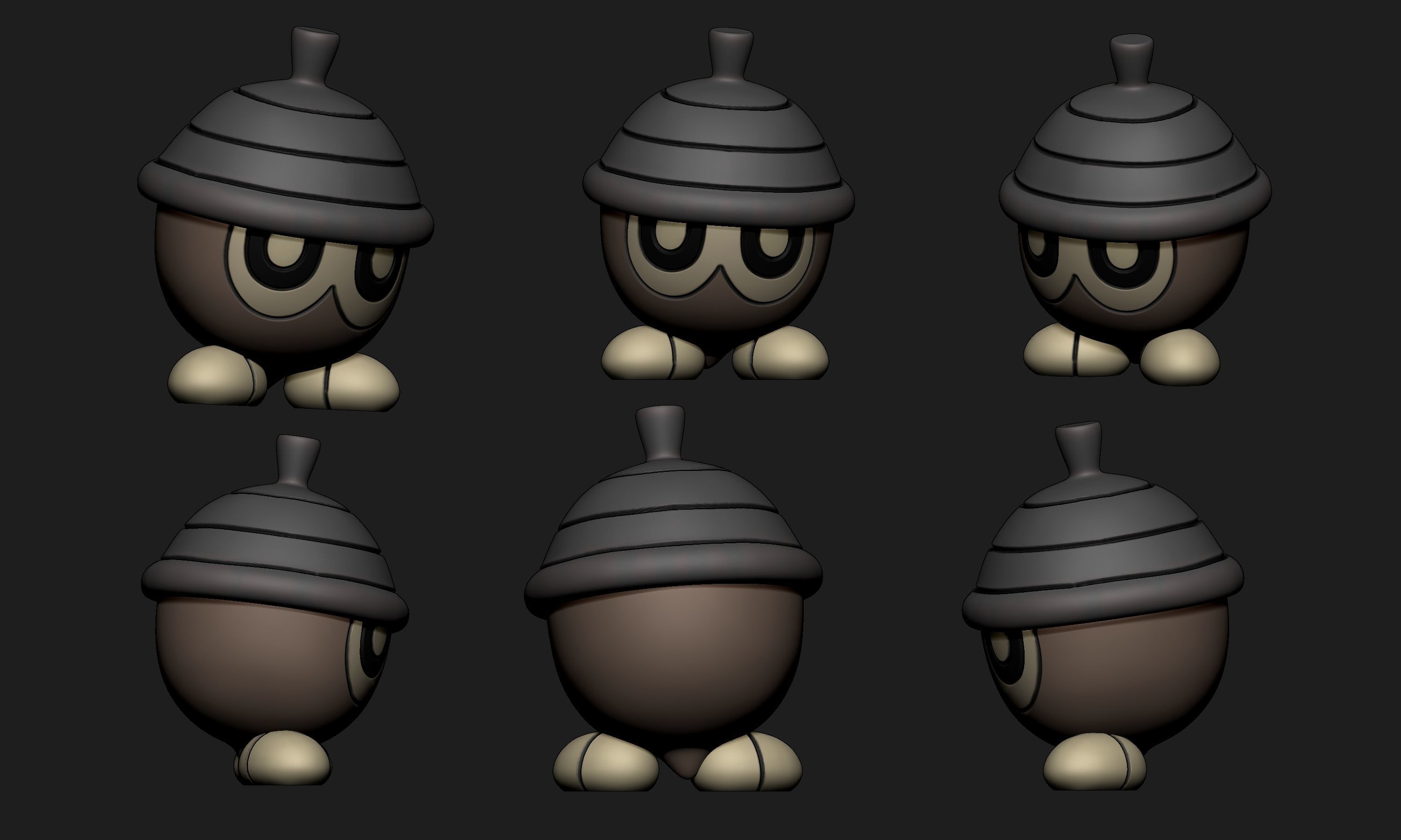 Pokemon - Seedot Nuzleaf and Shiftry with 2 poses each 3D print model_7