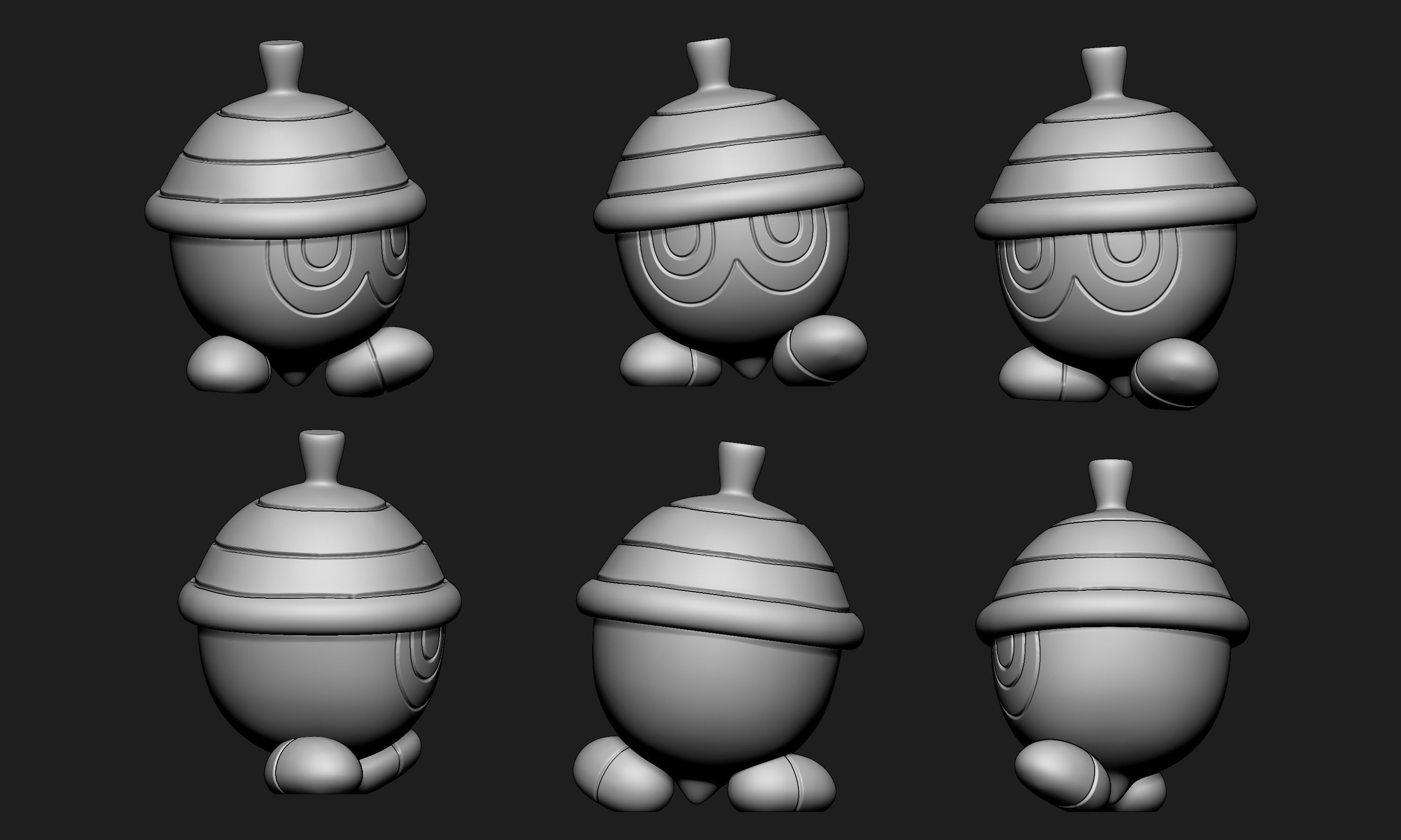 Pokemon - Seedot Nuzleaf and Shiftry with 2 poses each 3D print model_5