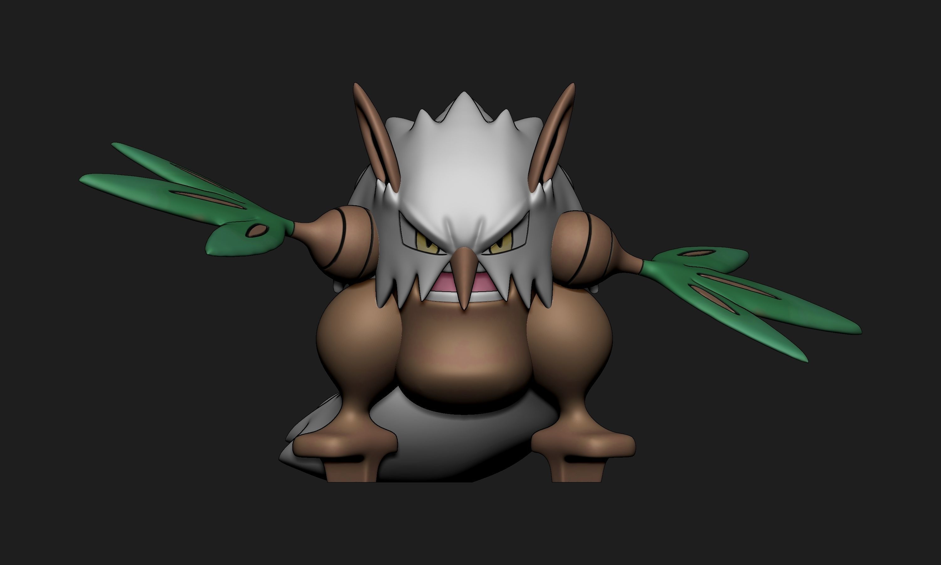 Pokemon - Seedot Nuzleaf and Shiftry with 2 poses each 3D print model_25