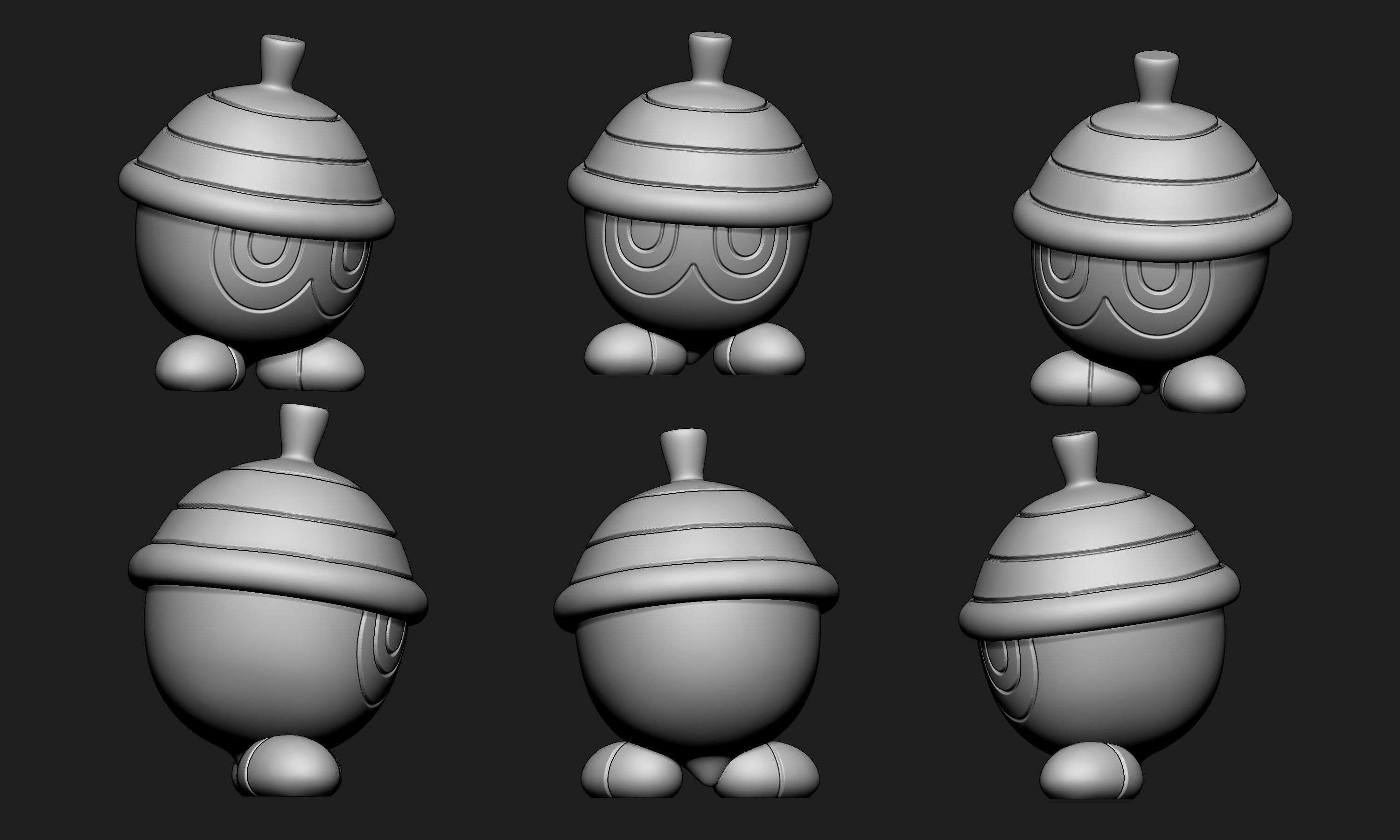 Pokemon - Seedot Nuzleaf and Shiftry with 2 poses each 3D print model_9