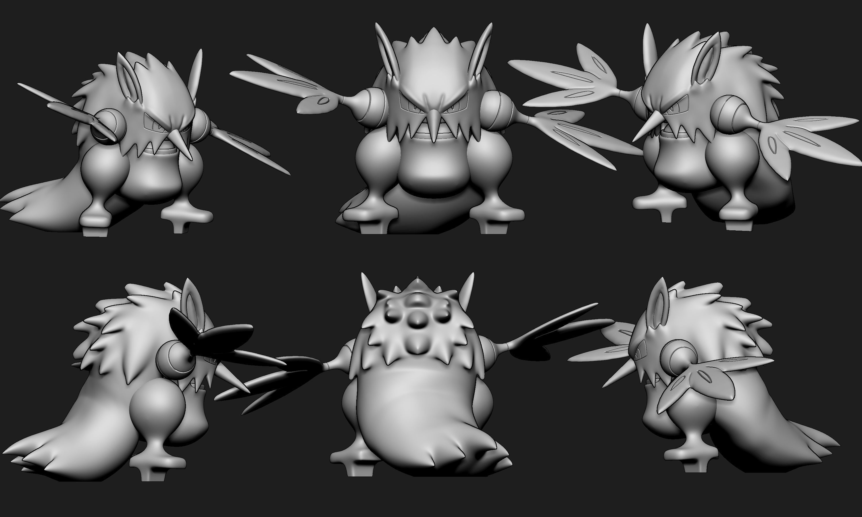 Pokemon - Seedot Nuzleaf and Shiftry with 2 poses each 3D print model_27