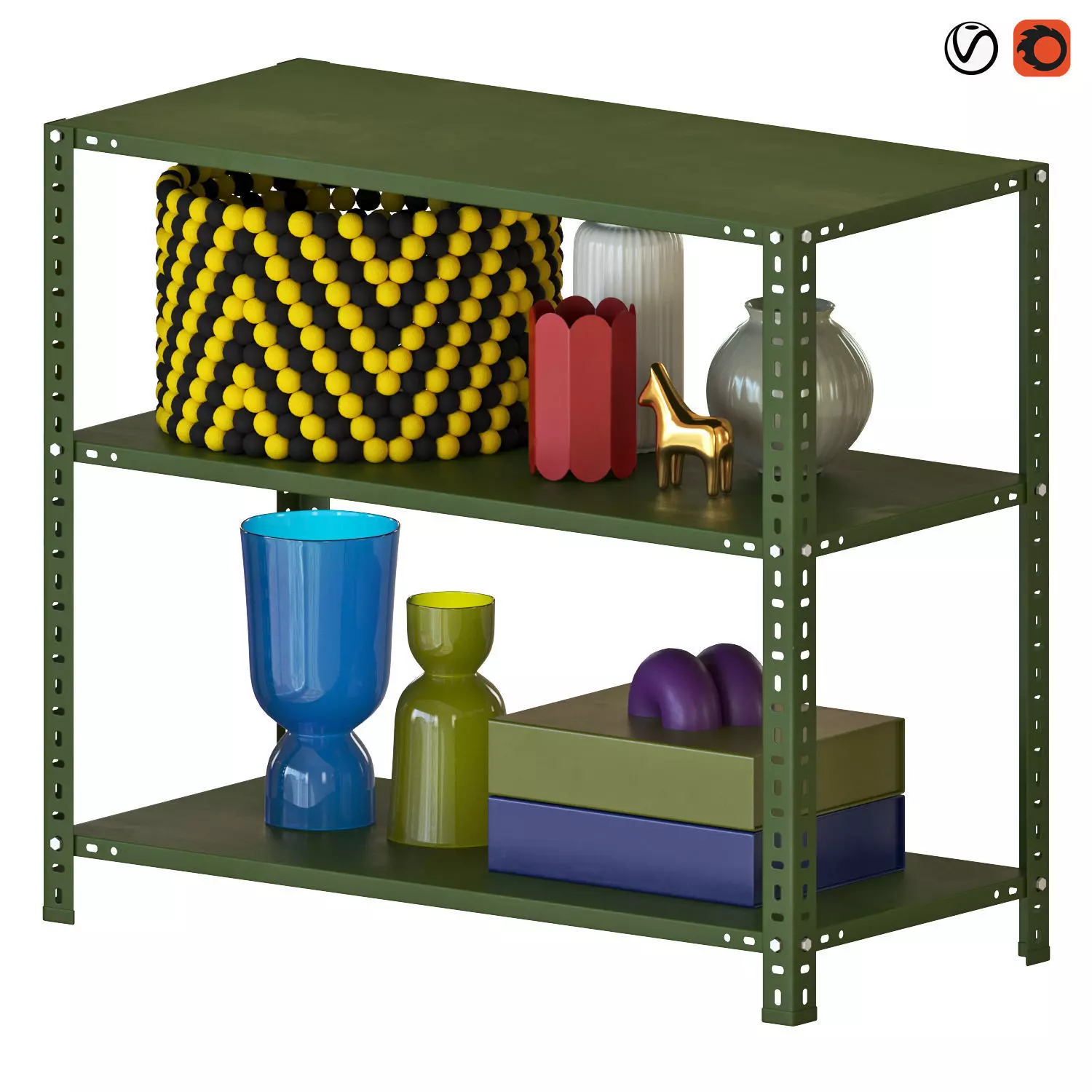 Hay Shelving Unit 2 3D model_0
