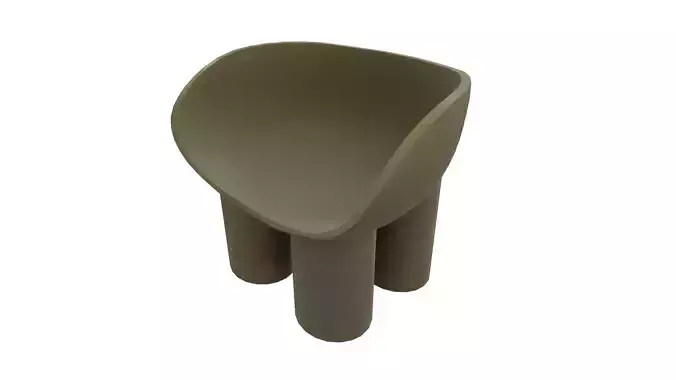 Roly Poly Chair 3D model Low-poly 3D model