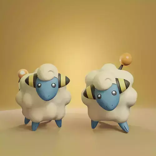 Pokemon - Mareep with 2 different poses