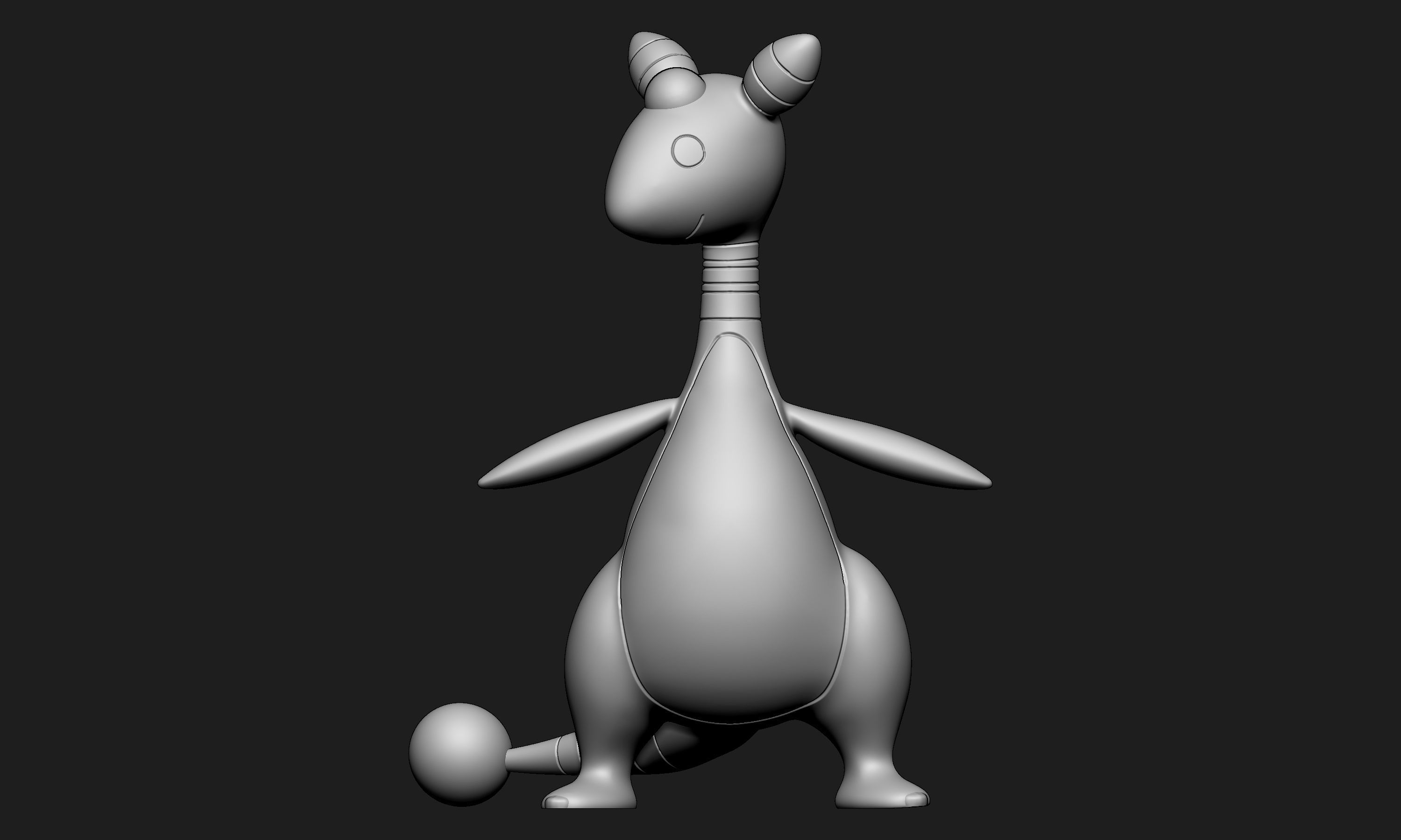 Pokemon - Ampharos with 2 different poses 3D print model_3