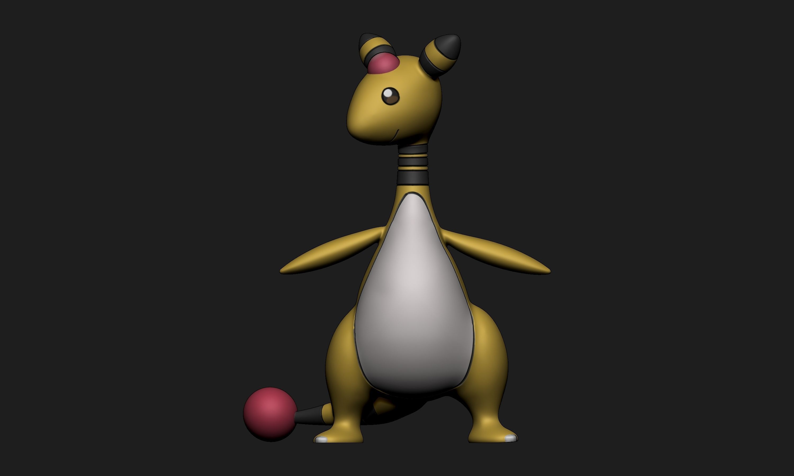 Pokemon - Ampharos with 2 different poses 3D print model_1