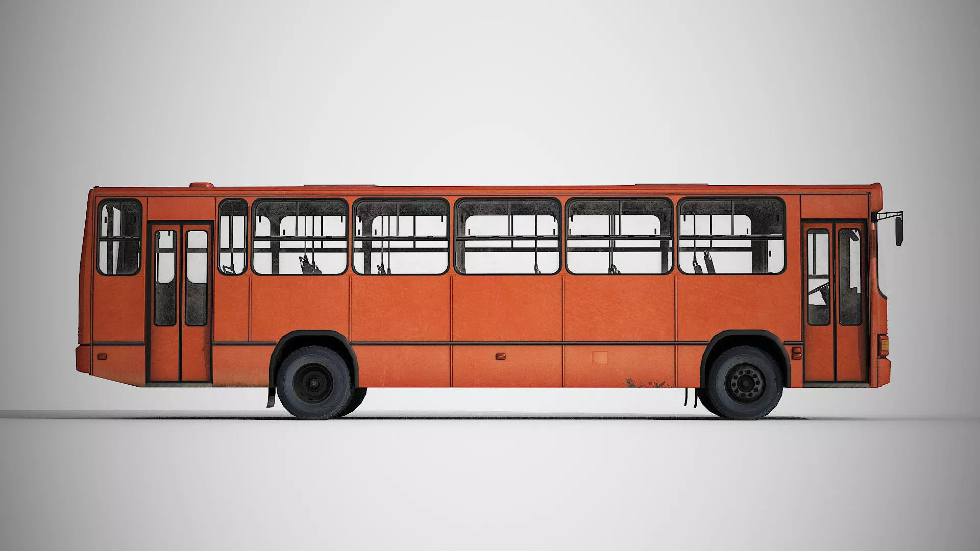 Urban Bus Low-poly 3D model_3