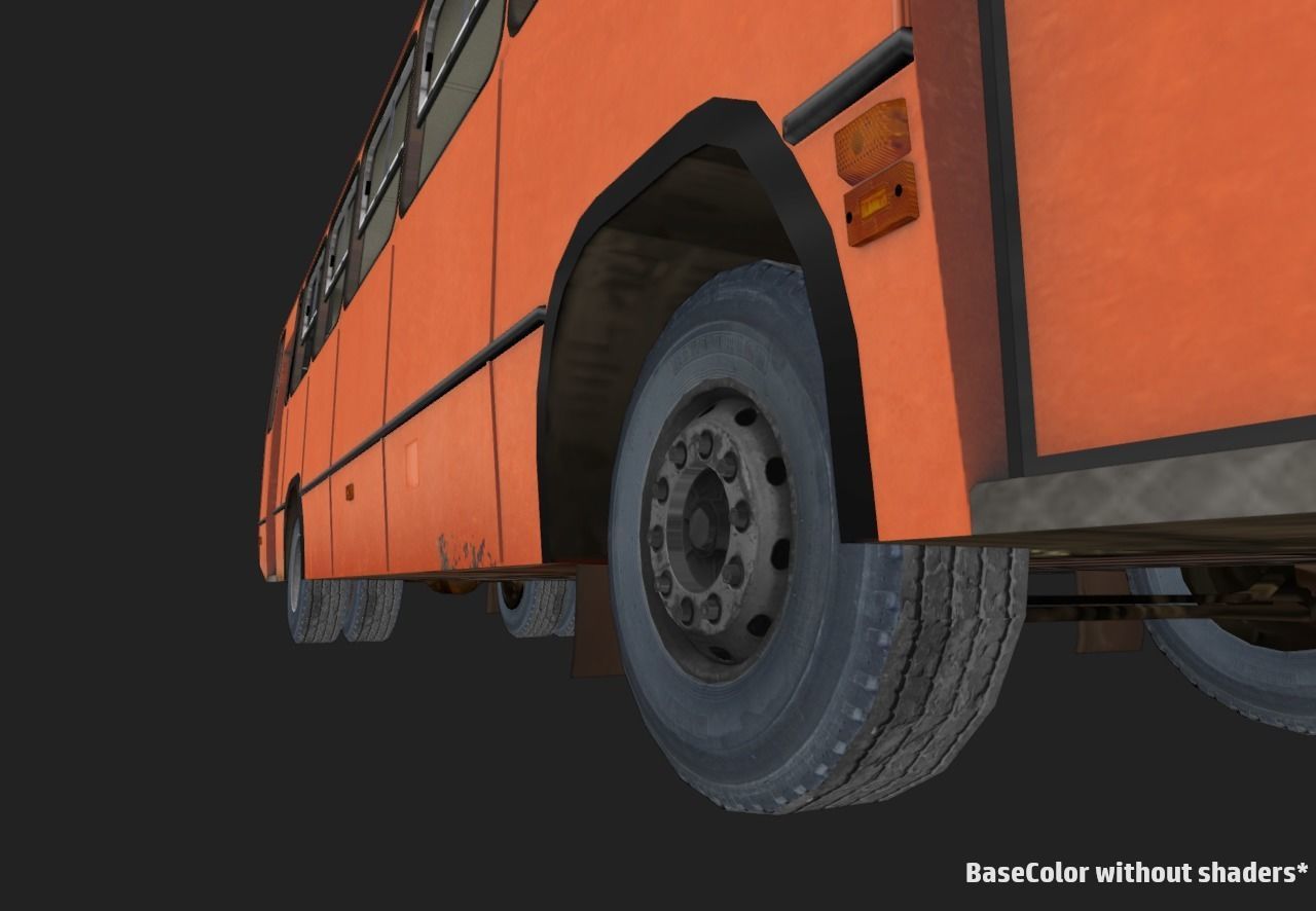 Urban Bus Low-poly 3D model_19