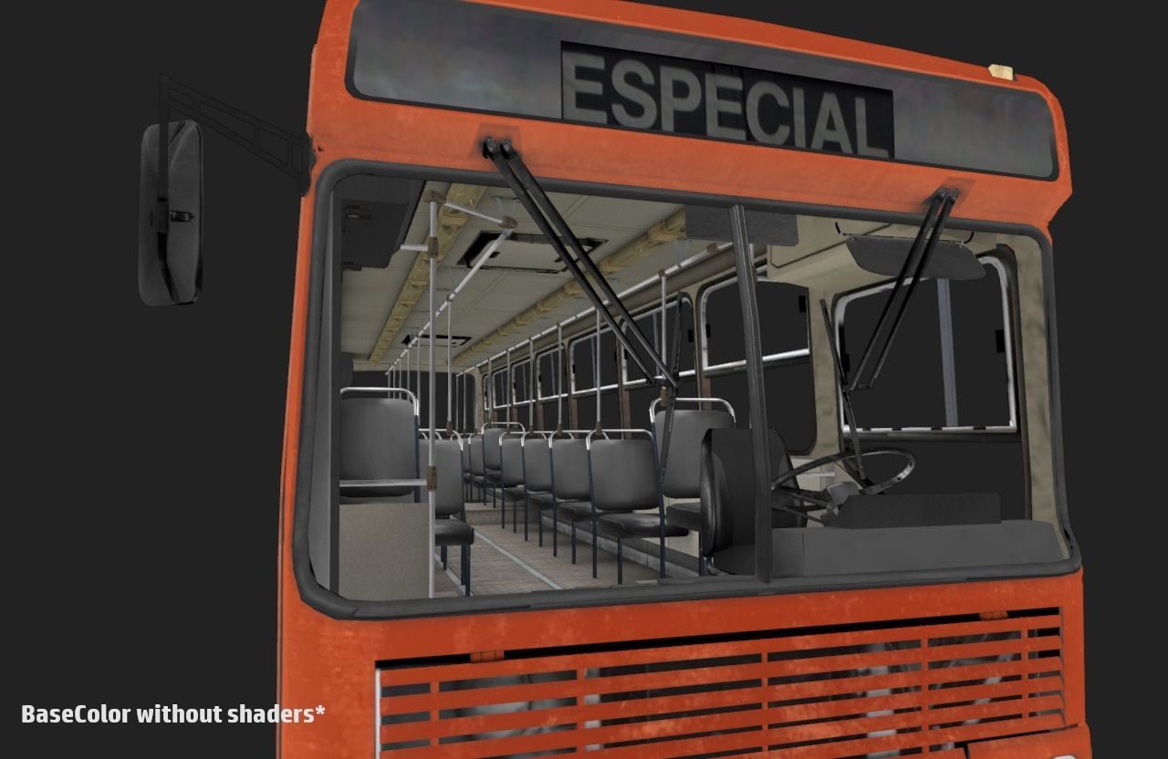 Urban Bus Low-poly 3D model_18