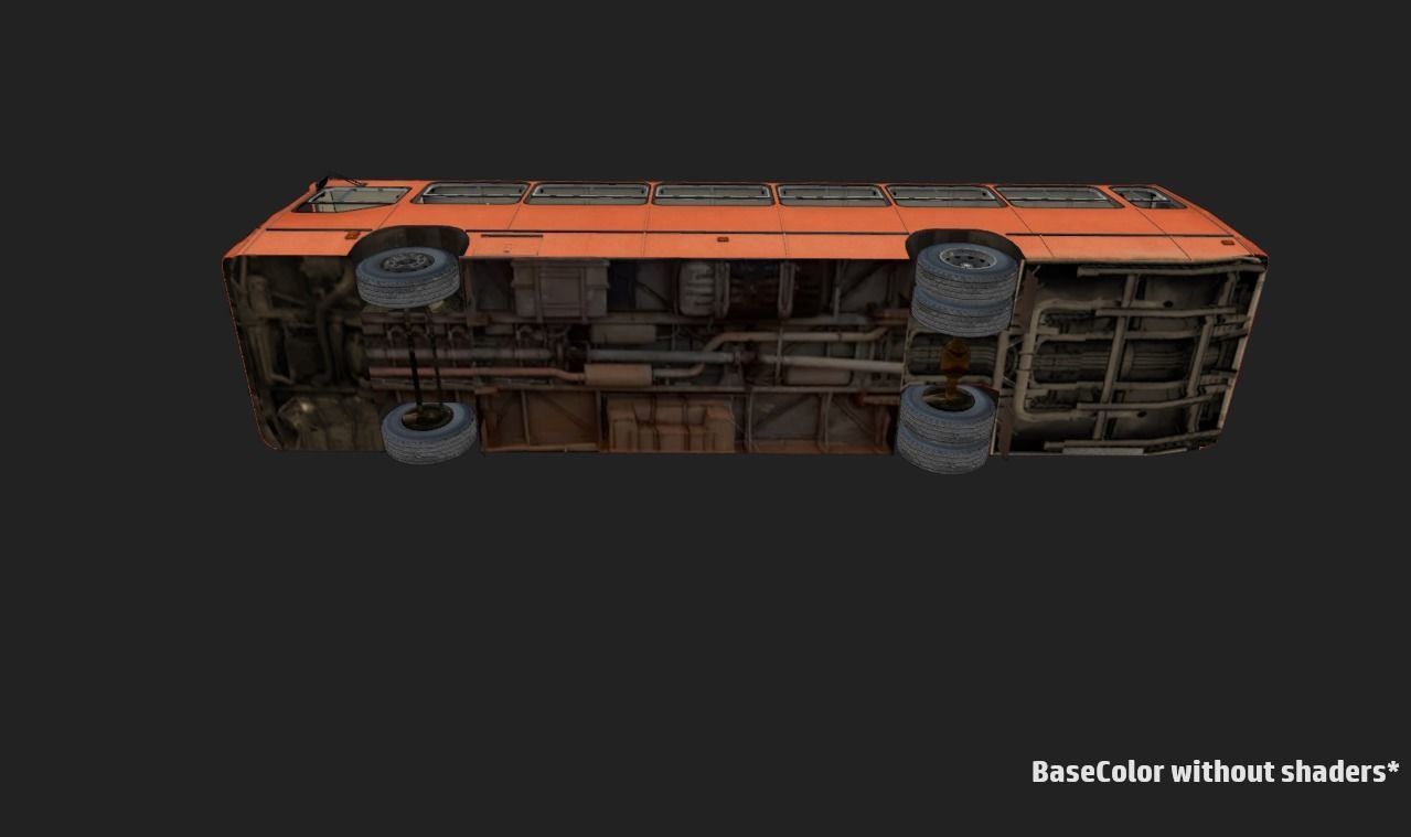 Urban Bus Low-poly 3D model_16