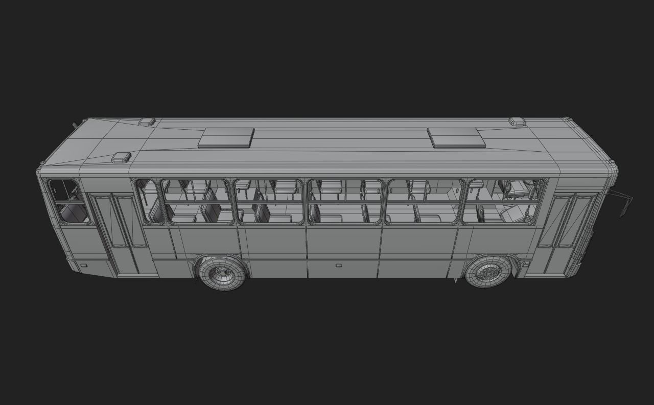 Urban Bus Low-poly 3D model_24