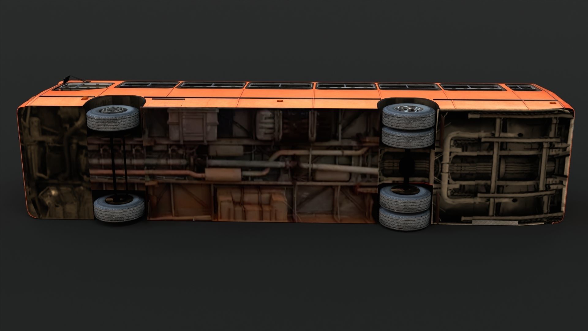 Urban Bus Low-poly 3D model_11