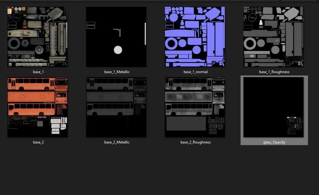 Urban Bus Low-poly 3D model_27