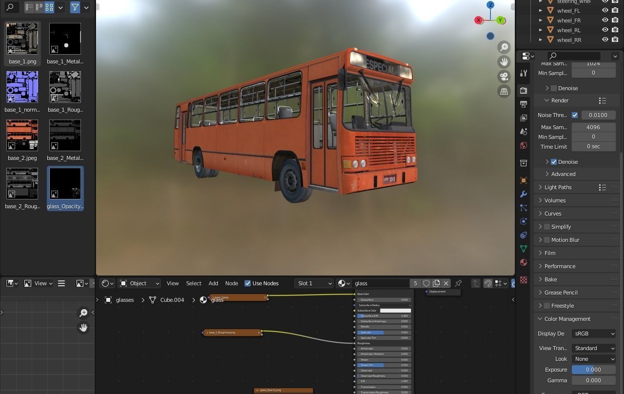Urban Bus Low-poly 3D model_28